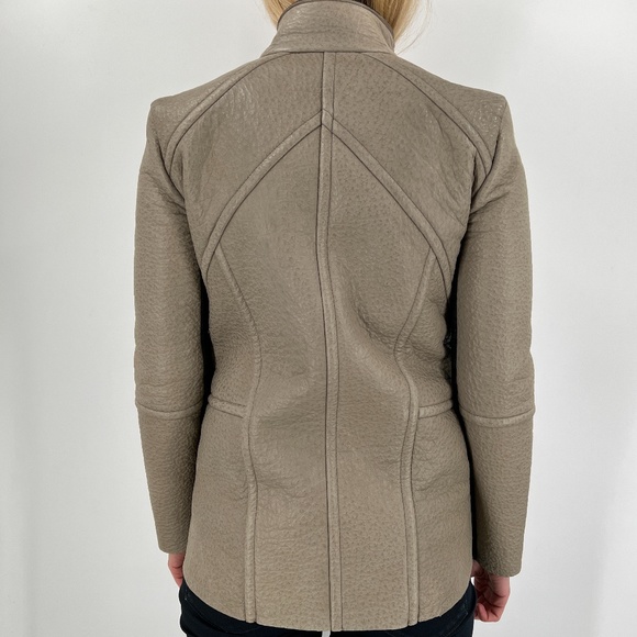 TASHA TARNO Textured Real Leather jacket - Picture 2 of 9